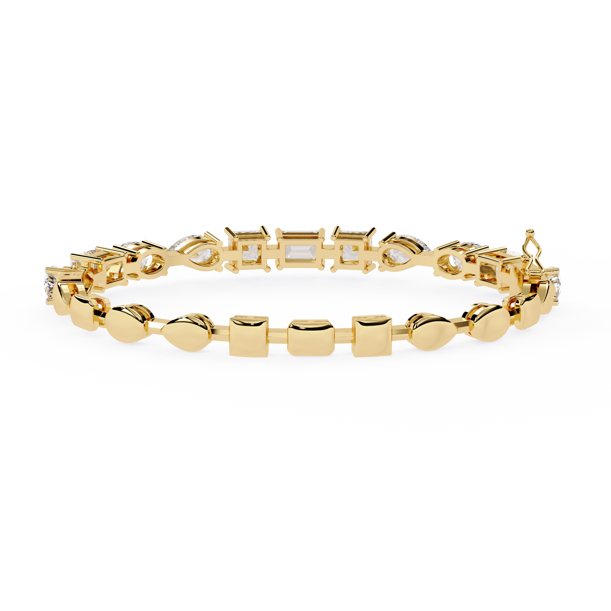 Solitairekart 13.84ct Mixed-Cut Diamond Tennis Bracelet-H Color, VS1 Clarity
